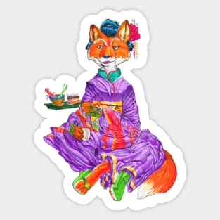 Foxy Geisha Sticker